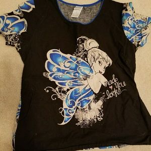 Disney tinker bell scrub top.