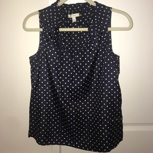 Jcrew silk navy blue blouse