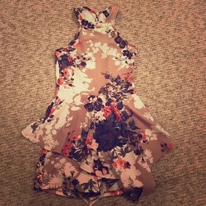 Floral Asymmetrical Romper