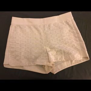 J Crew white eyelet shorts.