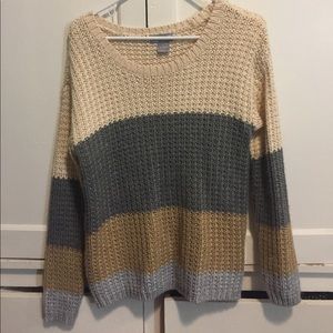 Wool blend pull over sweater
