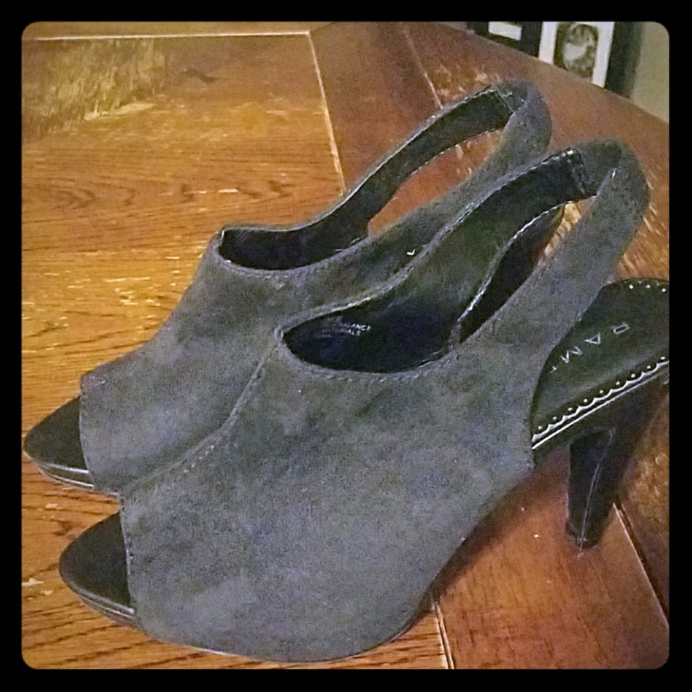 Black Open toe Heels