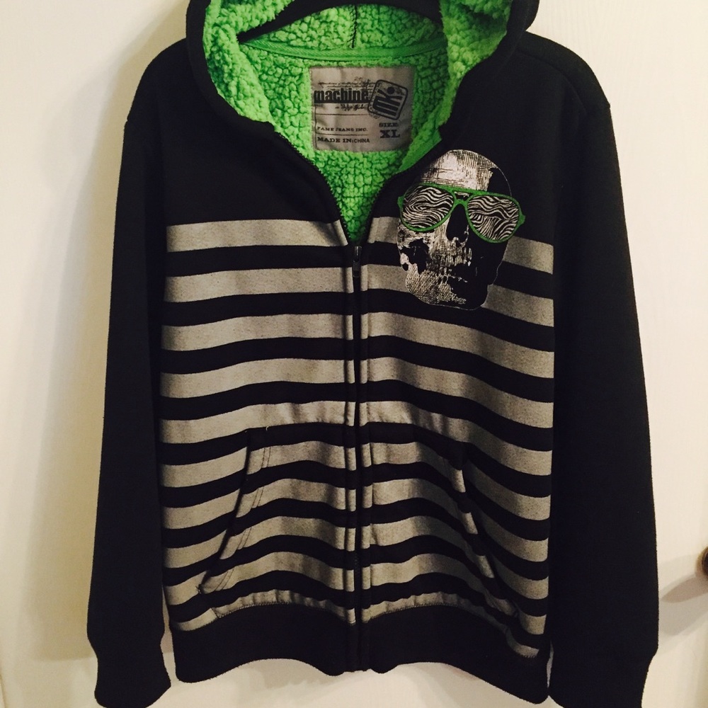 MEN Nice Warm Hoodie Green/Black