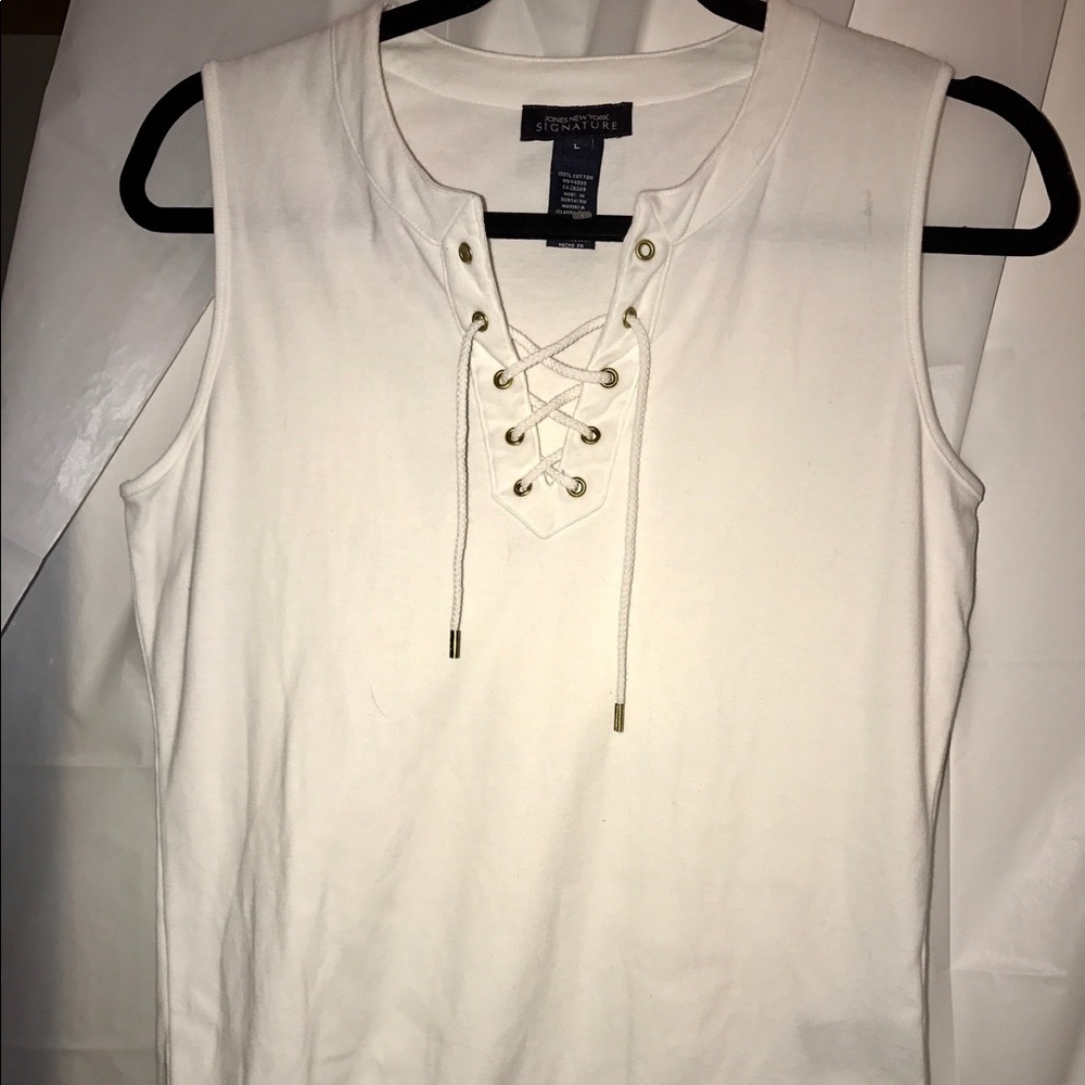 💛Jones New York Signature Laced Top