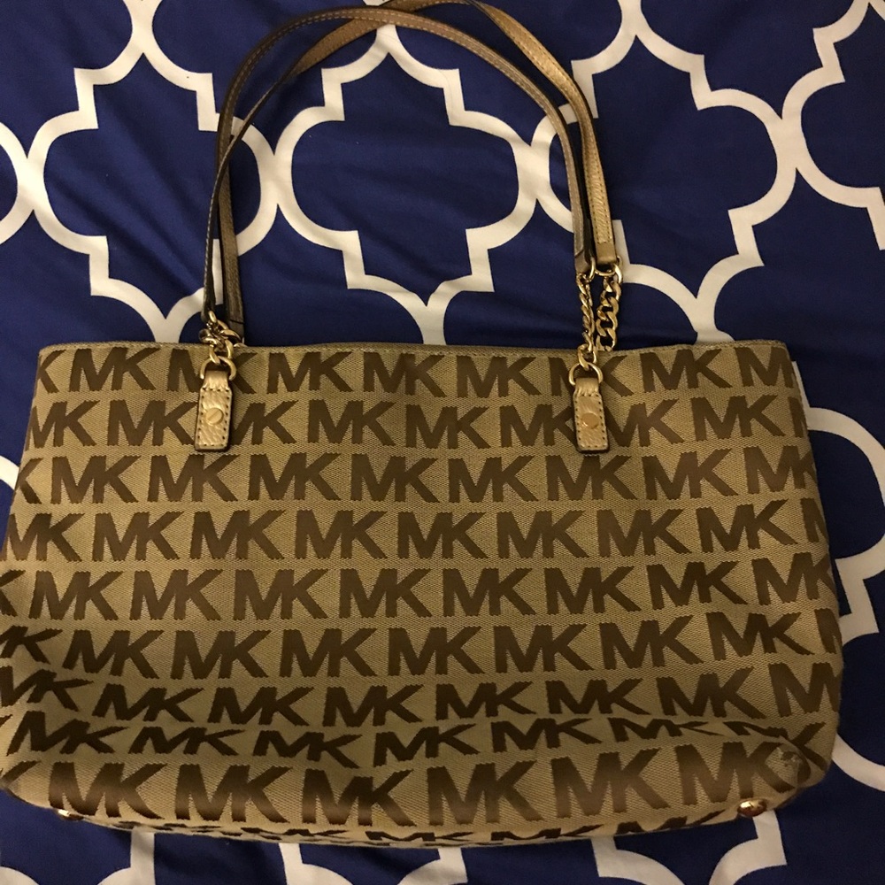 Michael Kors brown initialed hand bag