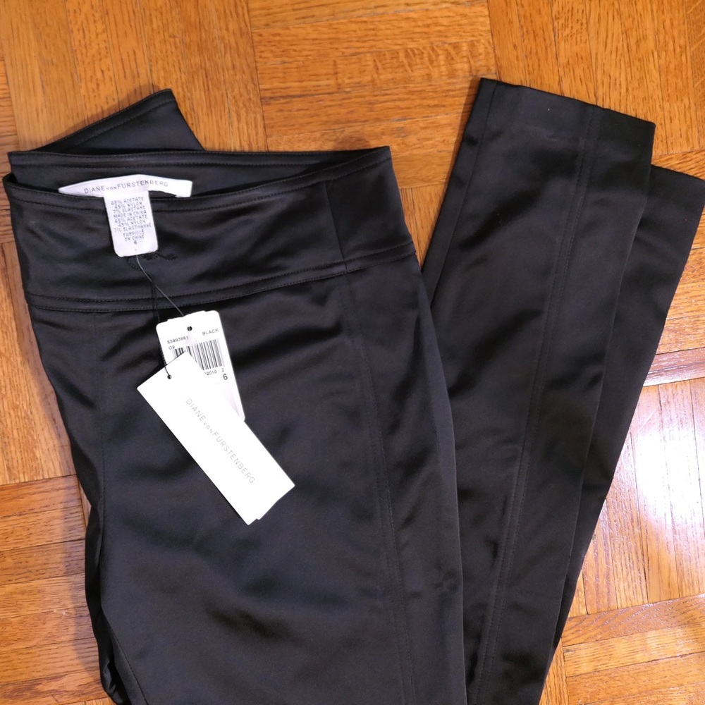 NWT DVF Sweetheart Cigarette Black Pants