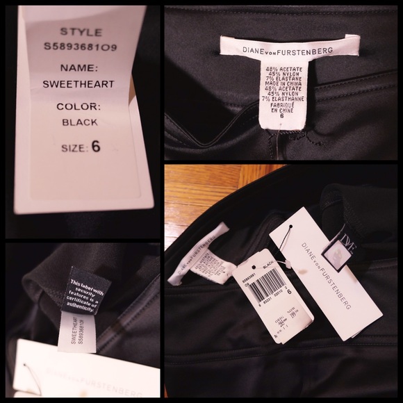 NWT DVF Sweetheart Cigarette Black Pants - Picture 3 of 5