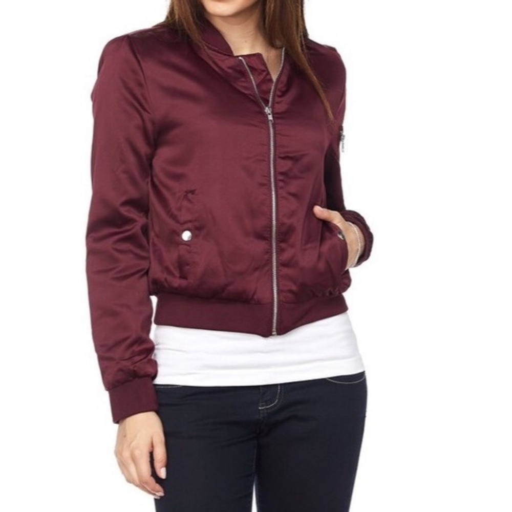 Satin Bomber Jacket