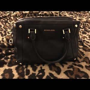 Black leather Michael Kors handbag