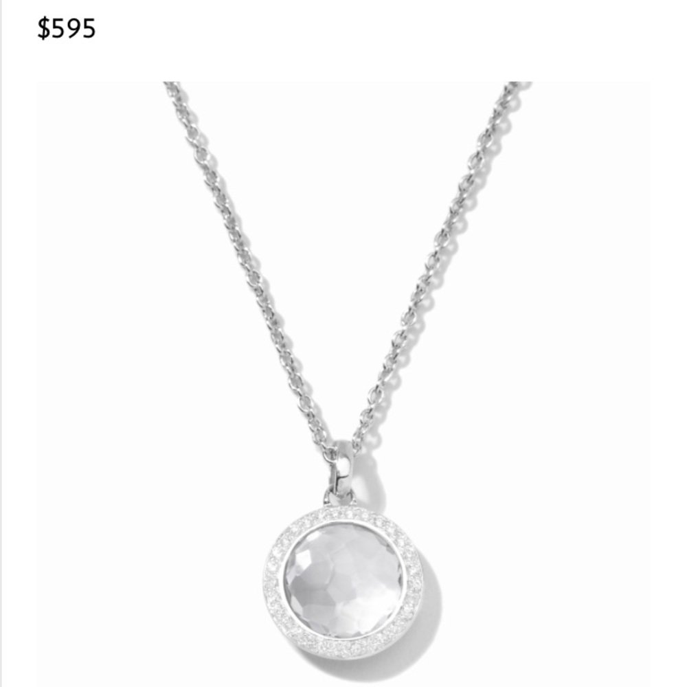 Ippolita Mini Pendant Necklace(Silver w/ Diamonds)