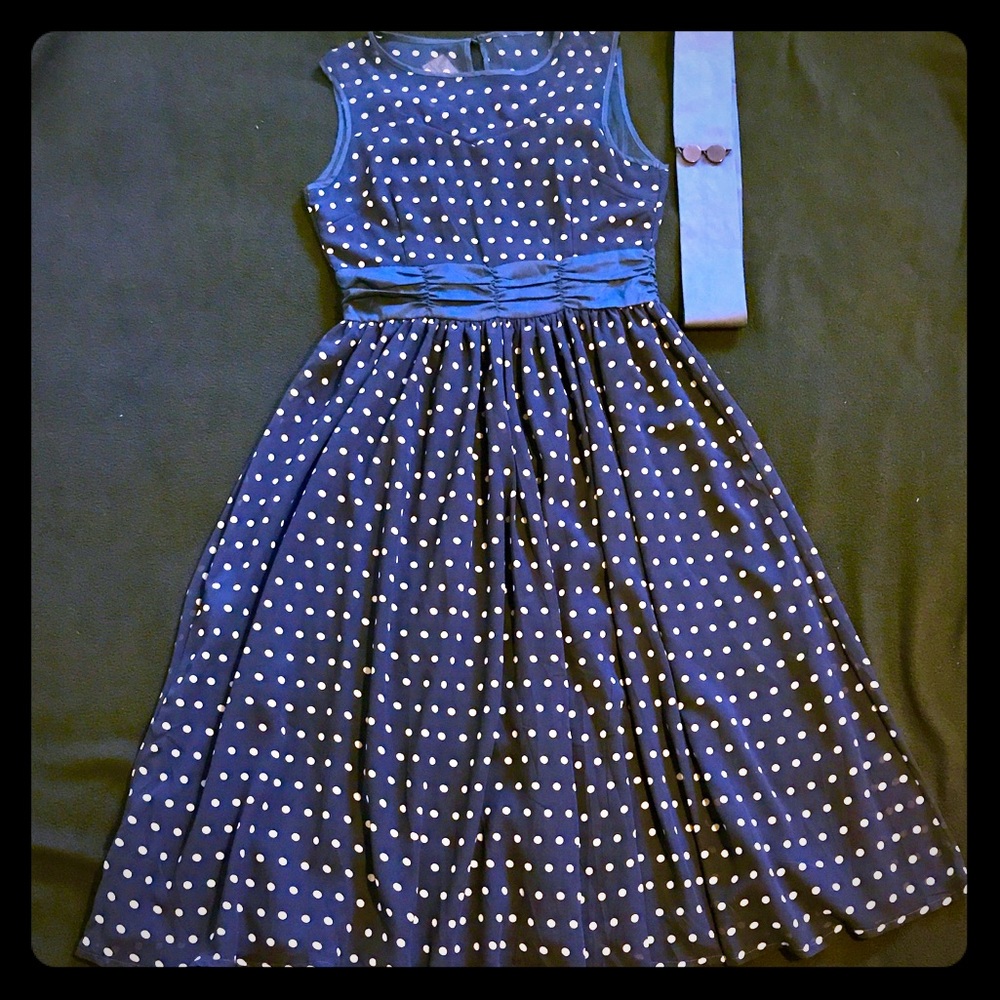 LAST CHANCE NWT Lindy Bop Polka Dot Midi