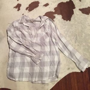 Grey checkered flannel with pocket