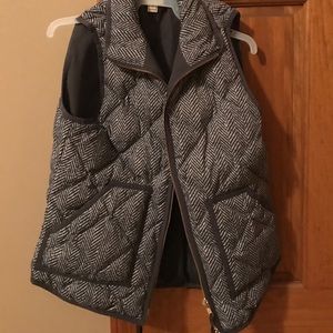 JCrew herringbone puffy vest