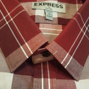 Men's Burgundy Long Sleeve Shirt by Express