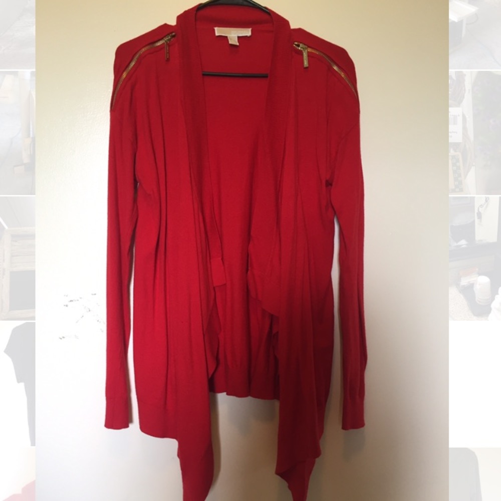 Red Michael Kors Cardigan