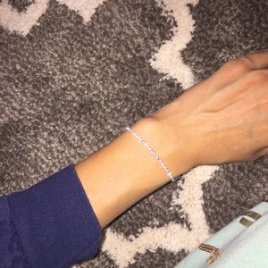 Pretty single strand fake diamond bracelet