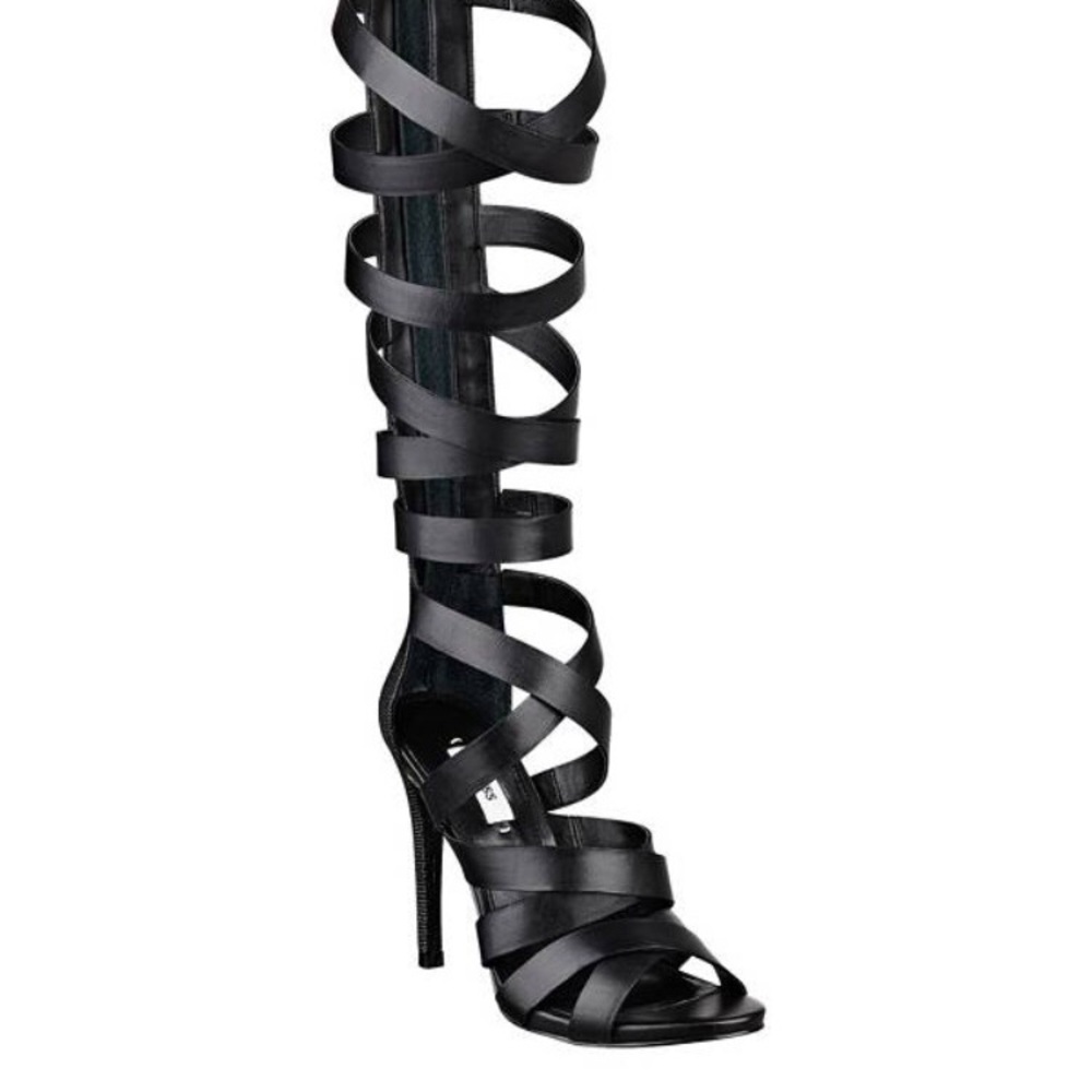 Chrina Knee High Gladiator Heels