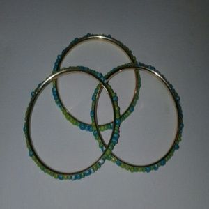 Beaded bangle set