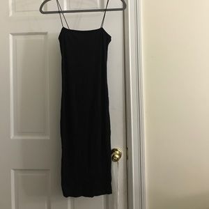 Forever 21 black spaghetti midi dress