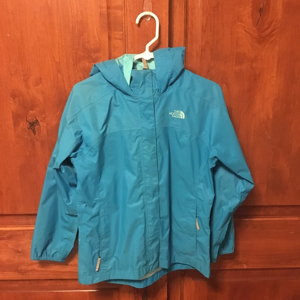 North Face Turquoise Rain Jacket / Wind Breaker