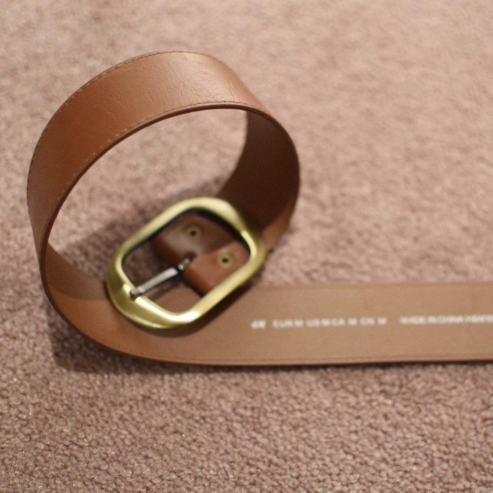 Never Used H&M Brown Belt with Metal Buckle