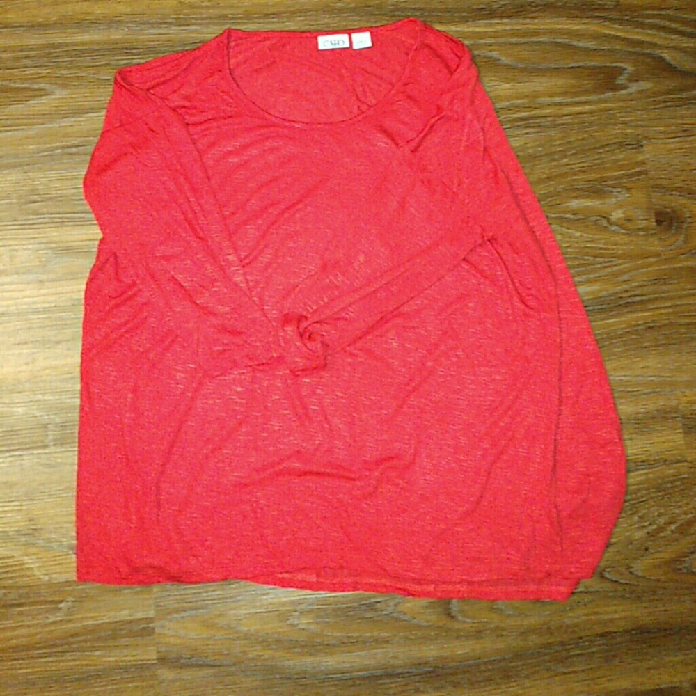 3/4 sleeve red top