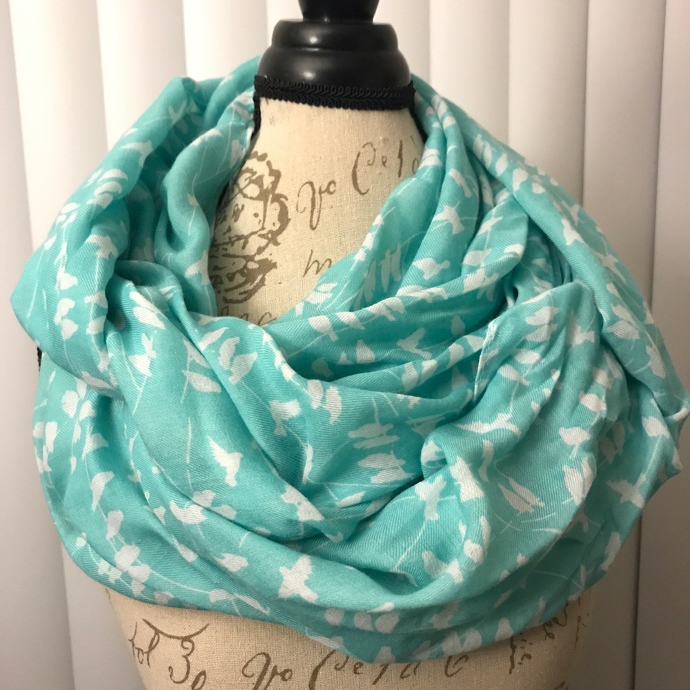 Aqua Bird Infinity Scarf