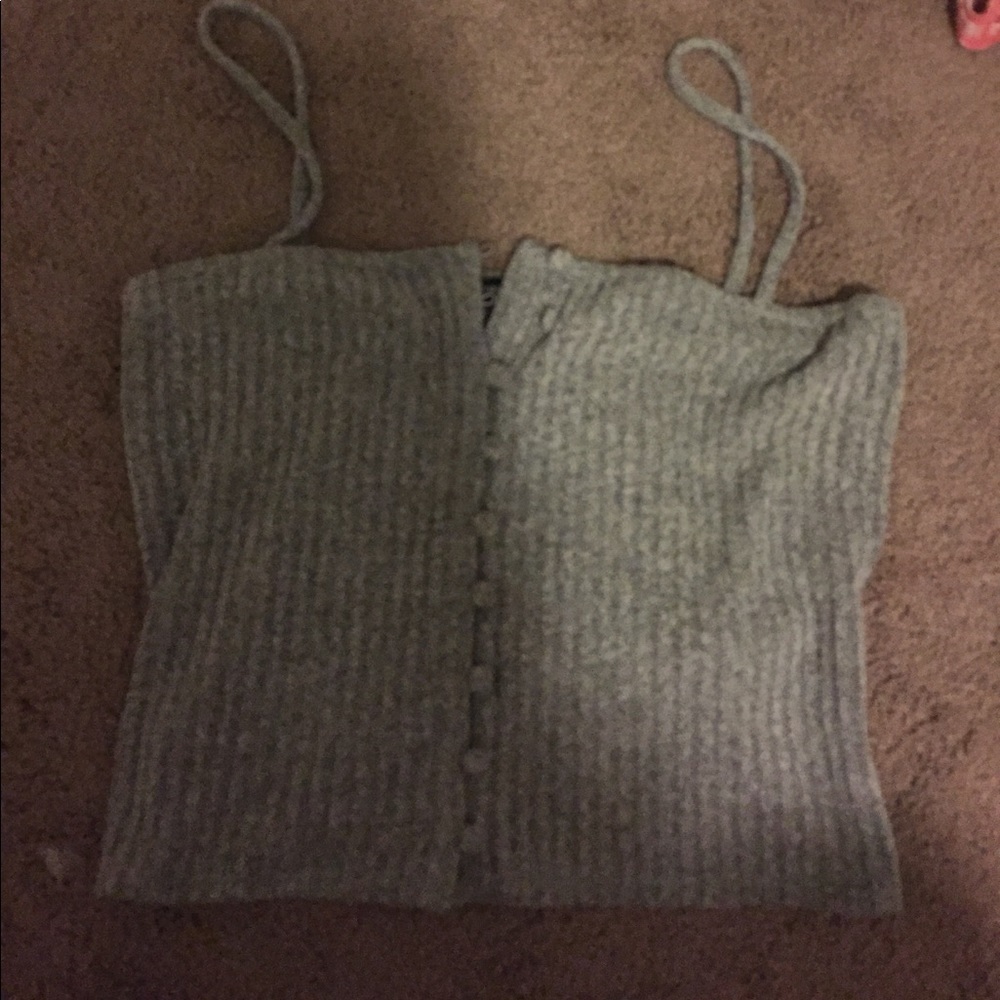 Grey crop tank