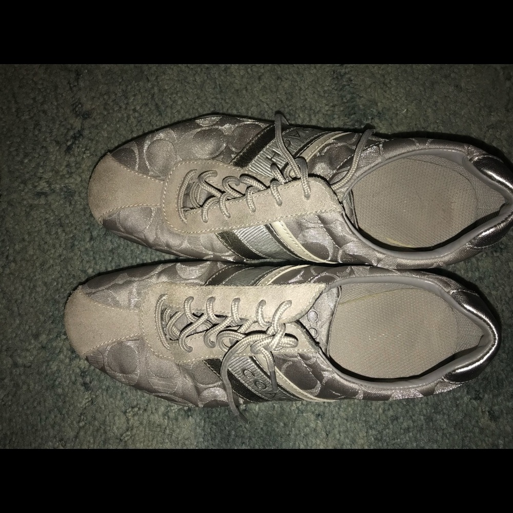 Coach silver shoes