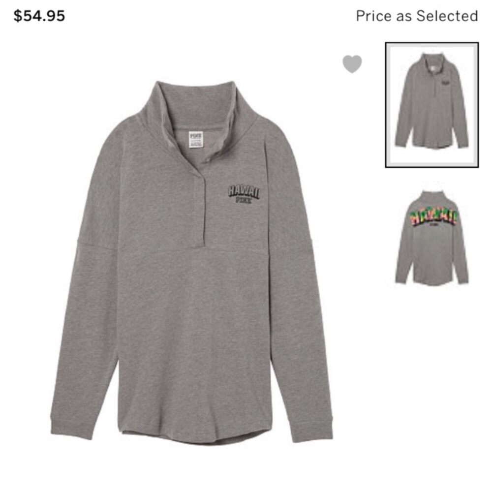Victoria’s Secret PINK Hawaii Varsity Quarter Snap