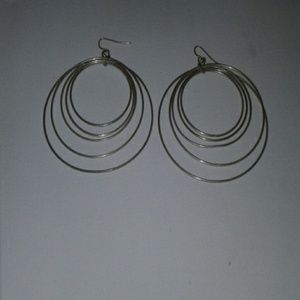 Silver hooped earrings