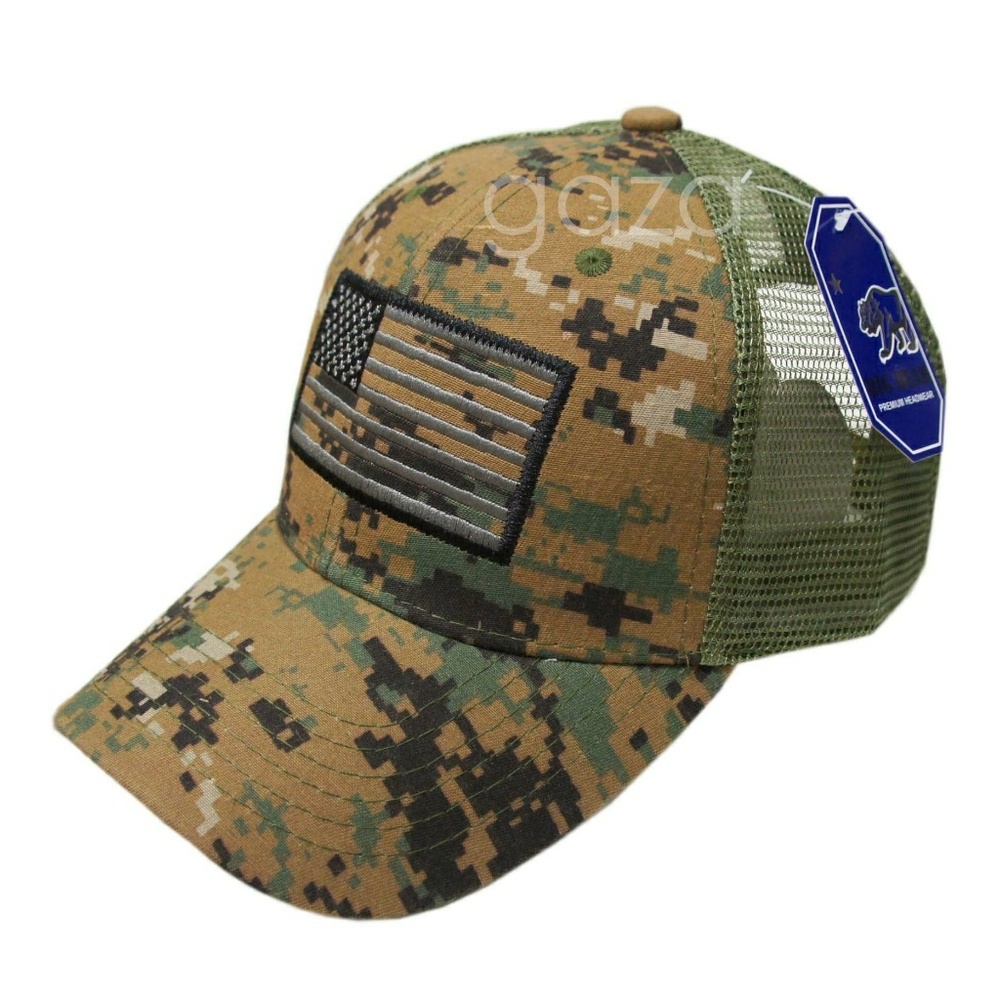 Digital Camo Hat USA Flag