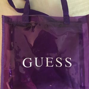 See through guess tote