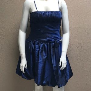 Blue Cocktail Dress Blue Extra Large Bubble Hem