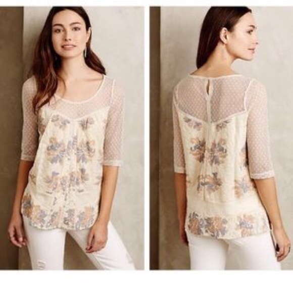 Anthropologie Tops - PRICE DROP‼️ anthro meadow rue anja lace blouse