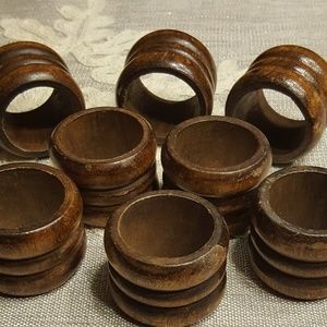 Round Antique Wooden Napkin Holders