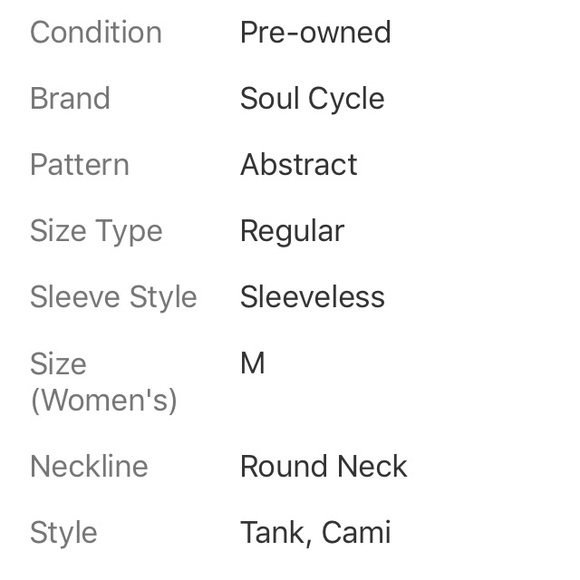 SOUL CYCLE RACERBACK GRAPHIC TANK TOP SIZE MEDIUM - Picture 7 of 8