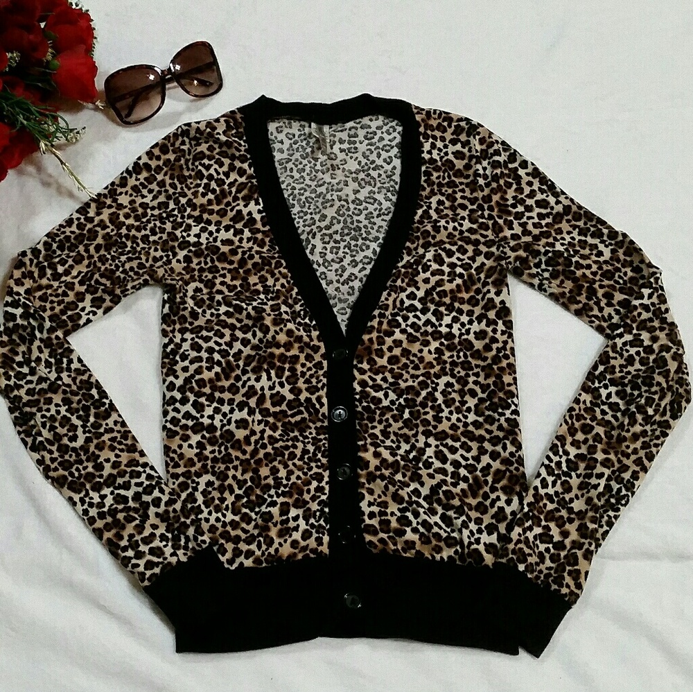 NWOT Leopard Print Button Down Cardigan