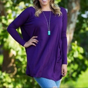 dark purple Piko shirt