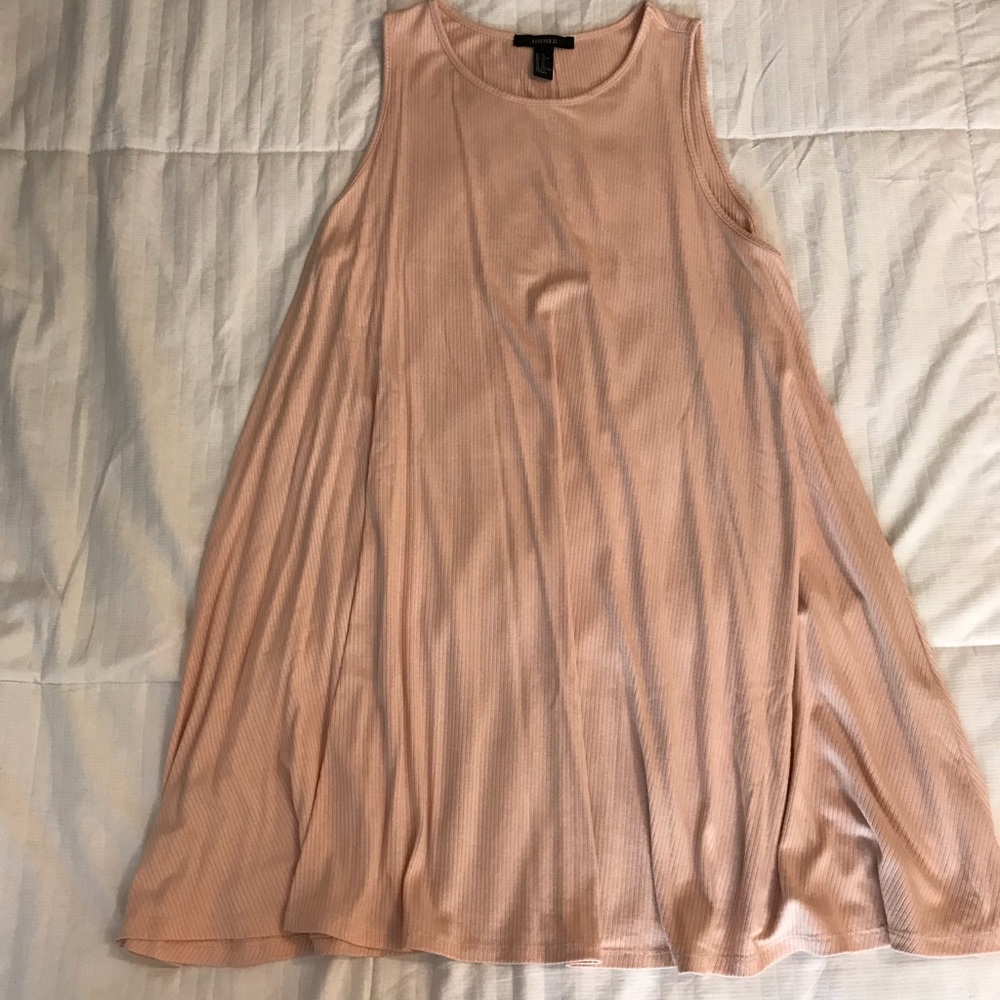 FOREVER21 Tan/ pale pink dress