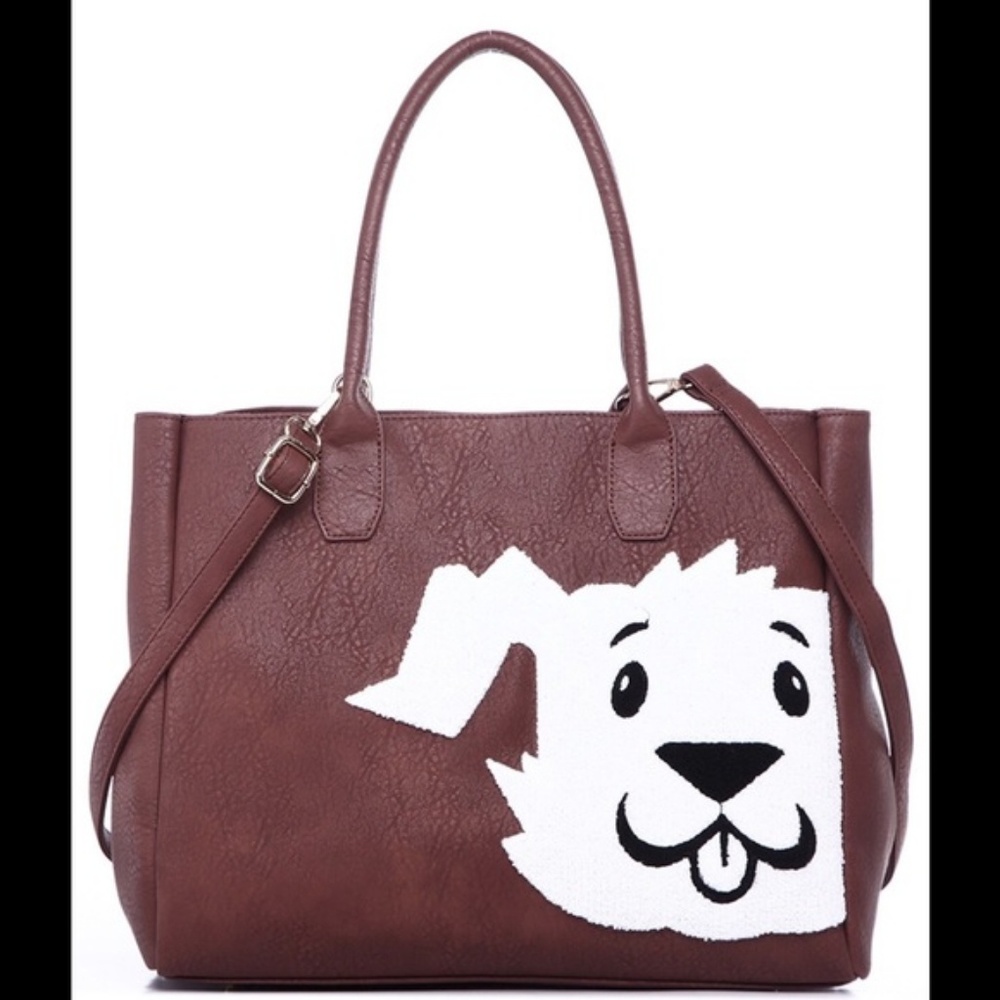 Pink Haley Classic Brown Dog Tote