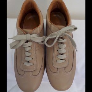 HERMES Tan Calf Skin Quick Sneakers Sz 40/US9