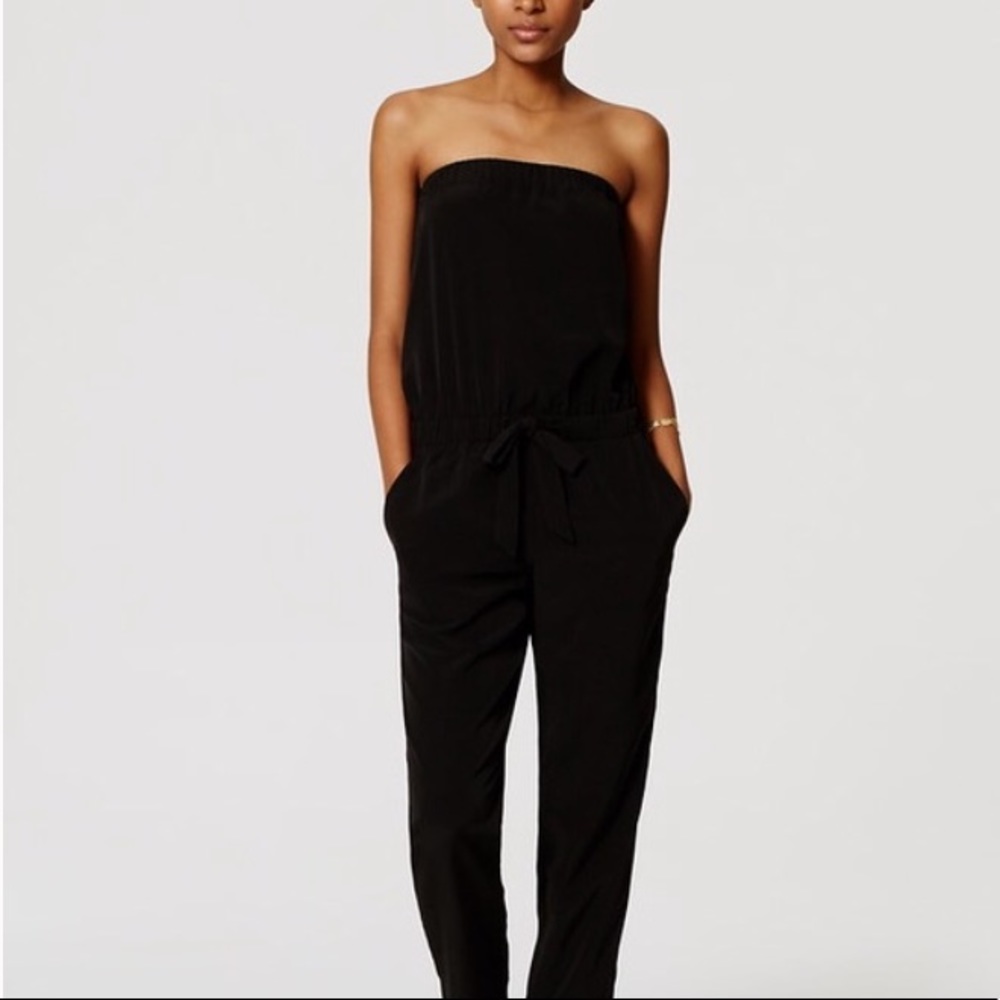 express black strapless jumpsuit adorable!