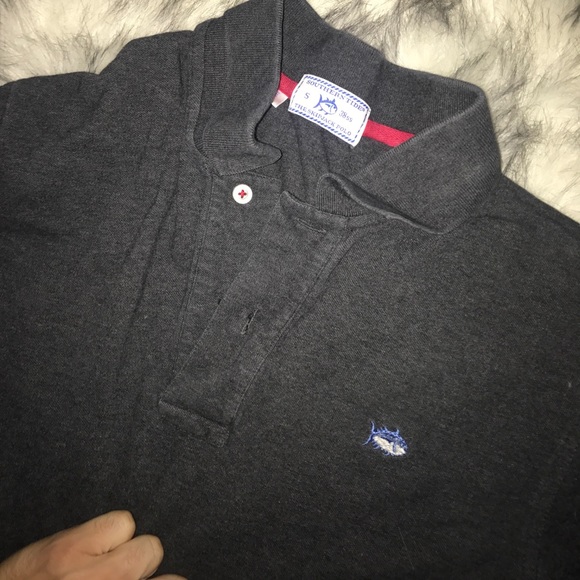 Southern Tide Gray Polo Shirt - Picture 2 of 3