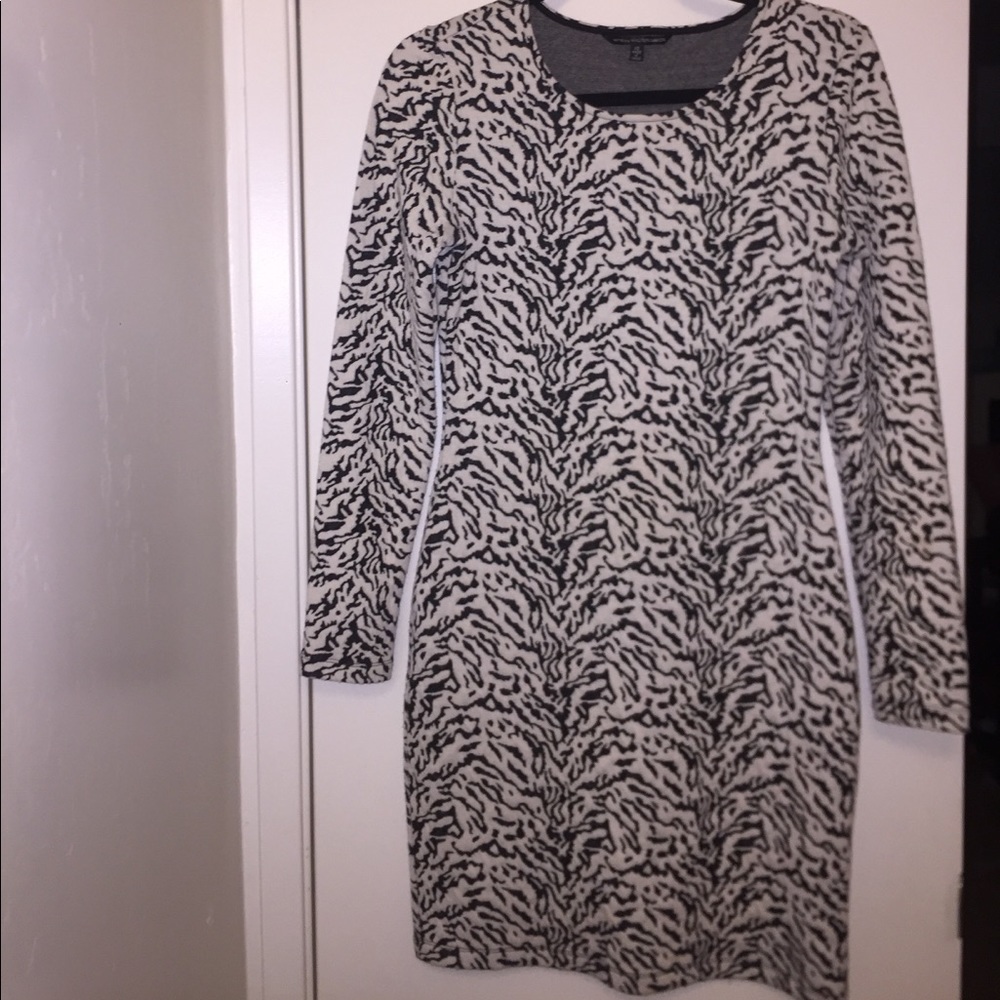 Black and white fall  dress