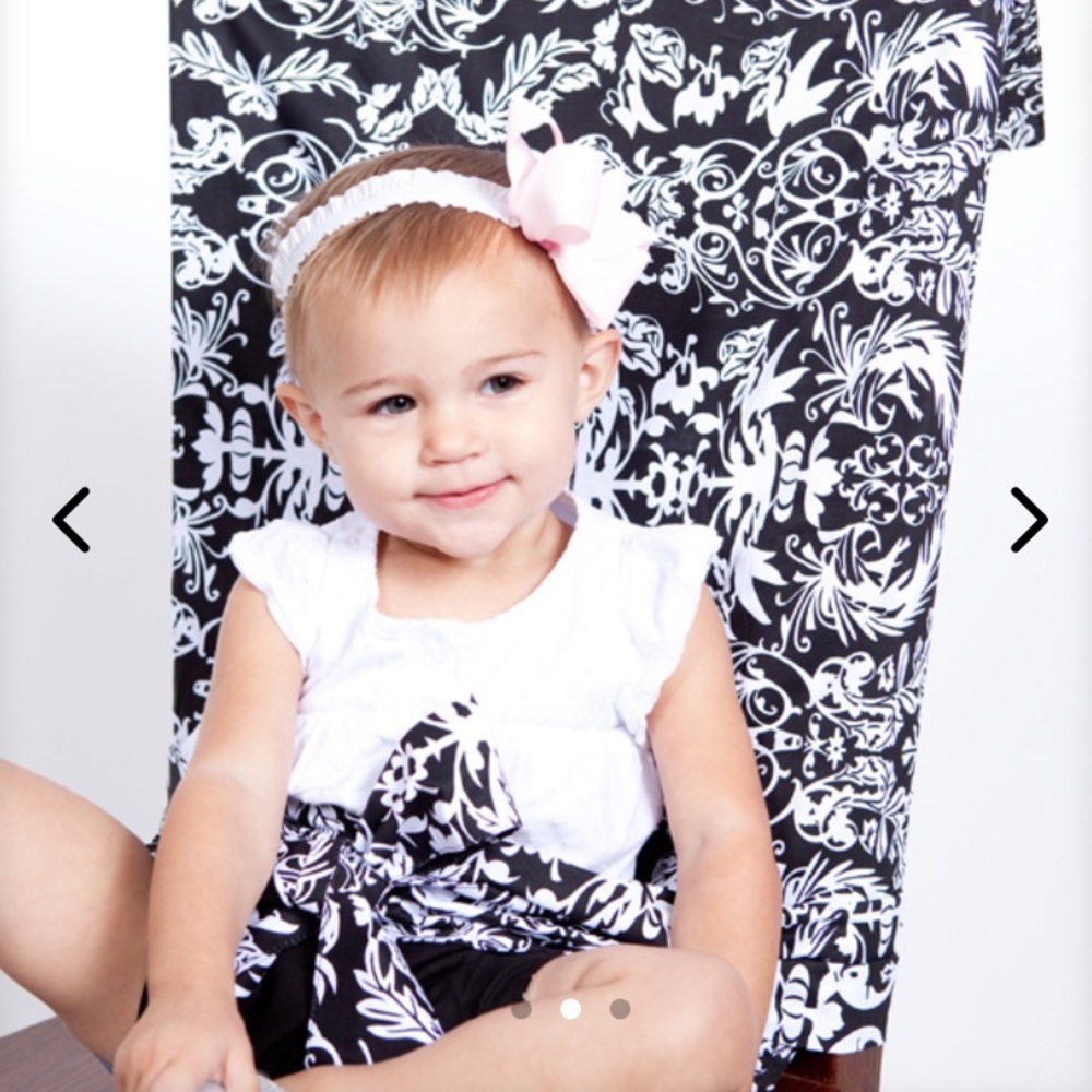 SOLD Damask High Chair Tie Chair, Washed, Never Used
