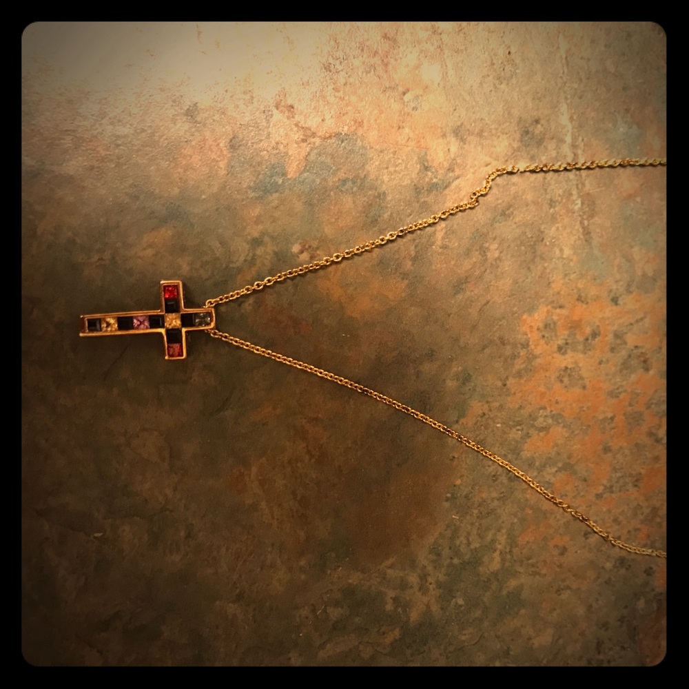 Gold set/multi colored sapphires