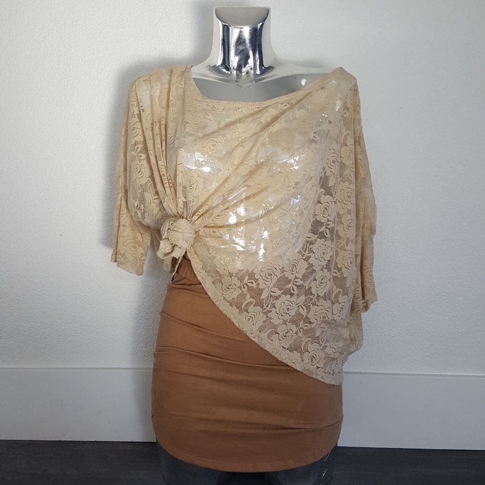 Cream Lace Detailed Melville Blouse