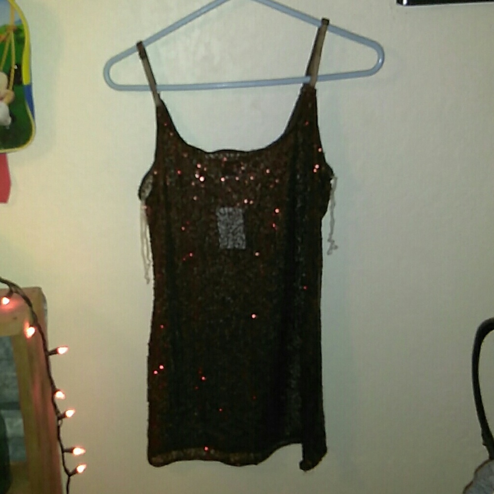 Sequin daytrip tank top