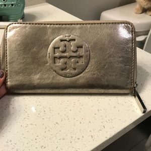 Tory Burch pewter wallet